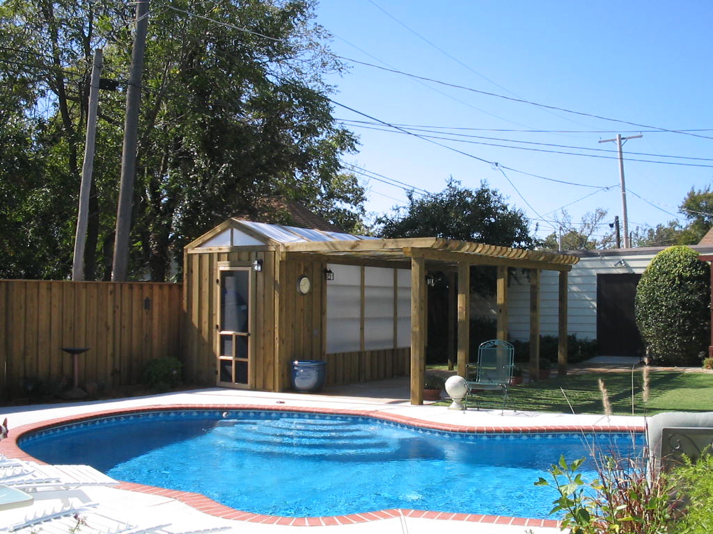 greenhouse and pool